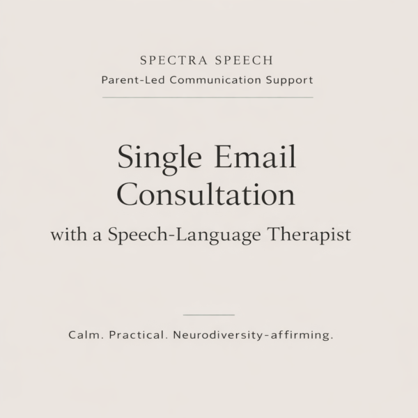 Single Email Consultation with a Speech-Language Therapist | Parent Support